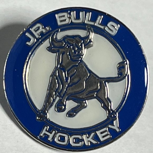 Jr. Bulls Youth Hockey Tampa, Florida Lapel Hat Pin 1" Circular - Picture 2 of 6